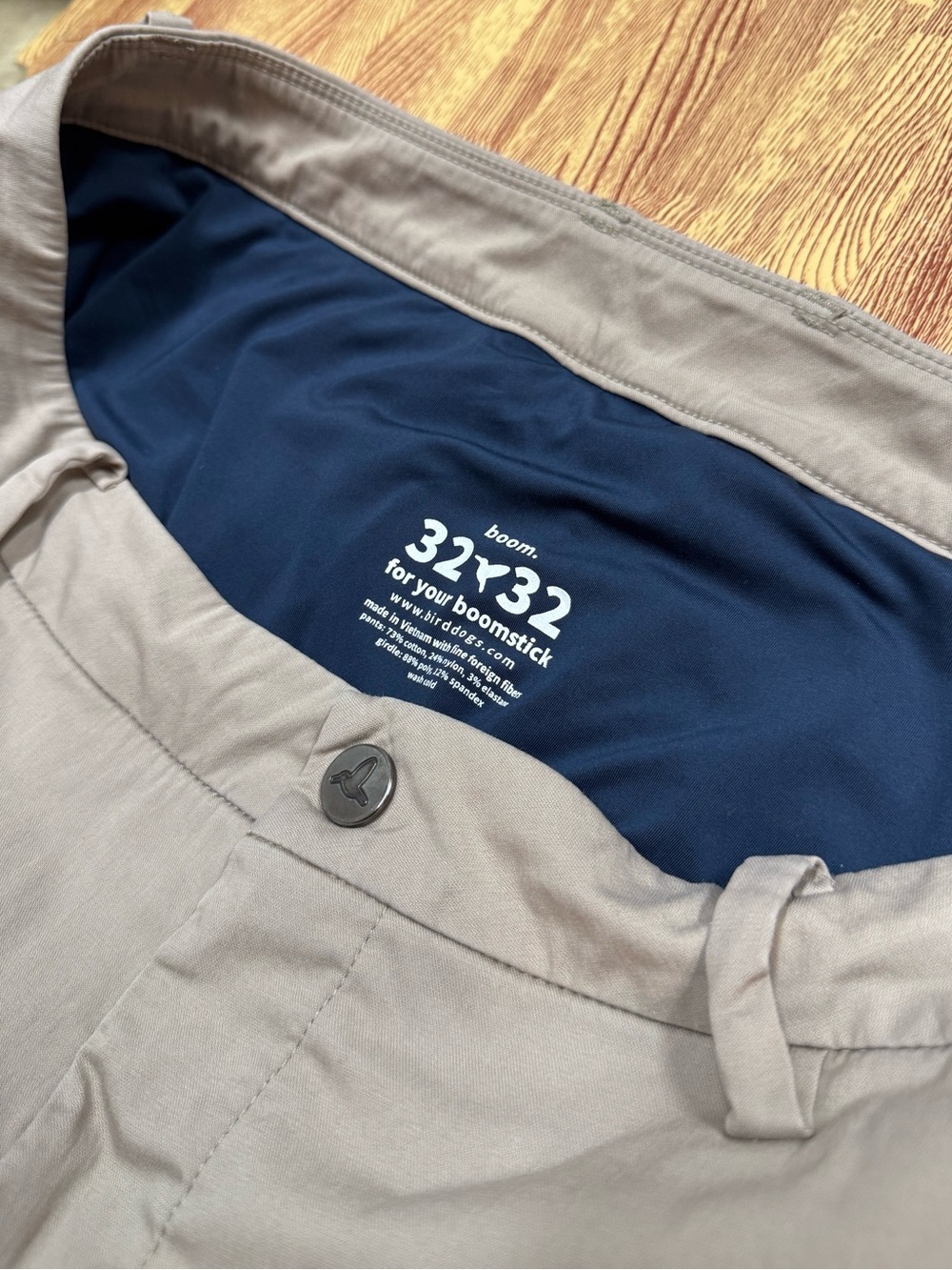 Bird Dogs Pants Mens 32 x 32 Performance Stretch Chino Golf Lined Athletic Blue